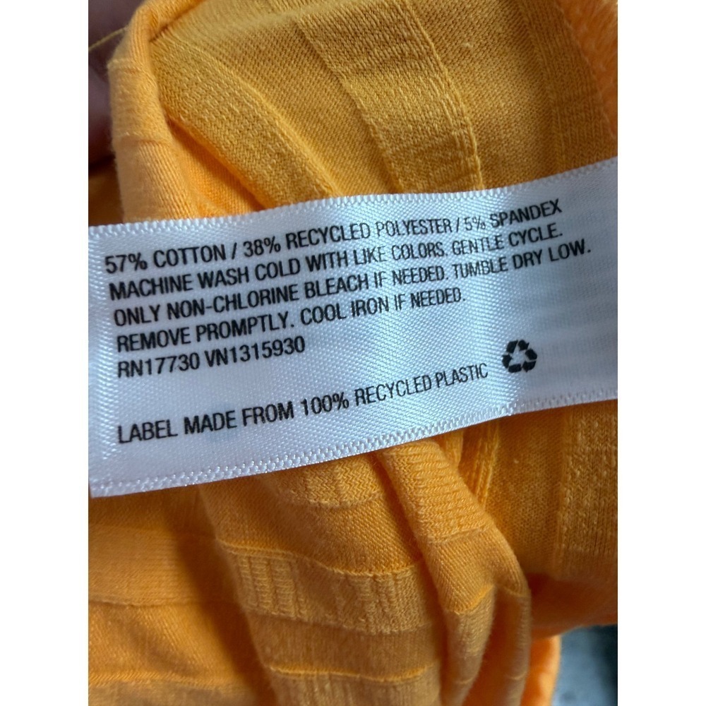 A New Day Orange Pleated Pants Size Medium Pull On Lounge Vacation Cruise - Picture 7 of 7